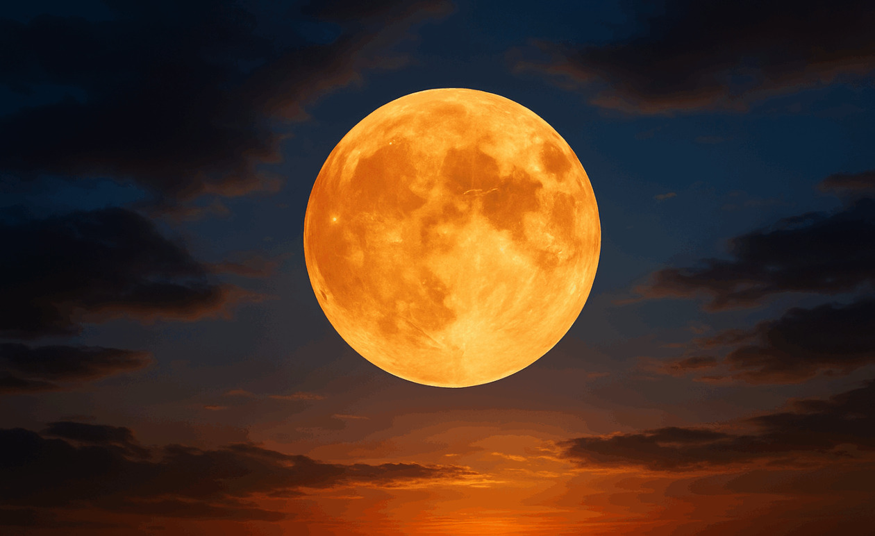 Η υπερπανσέληνος του Φεγγαριού του Κάστορα φωτίζει τον νυχτερινό ουρανό