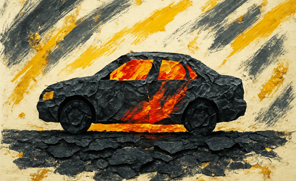 Τροχαίο στο Παλαιό Φάληρο: Αυτοκίνητο τυλίχθηκε στις φλόγες μετά από σύγκρουση