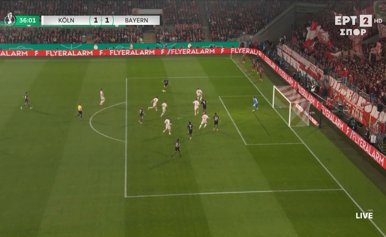 Η Κολωνία παίρνει 1-1 απέναντι στη Μπάγερν μετά από γκολ σε θέση οφσάιντ