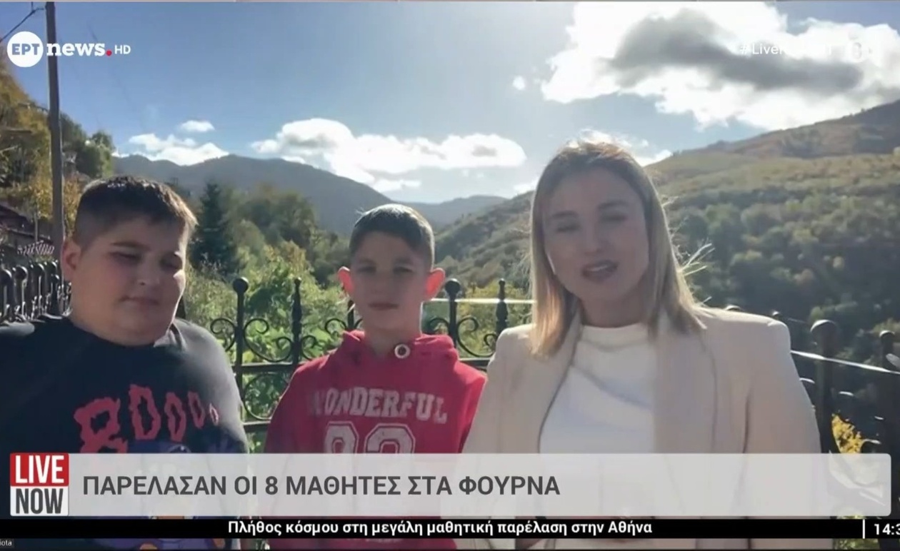 Οι οχτώ μαθητές του νηπιαγωγείου παρέλασαν στα Φουρνά