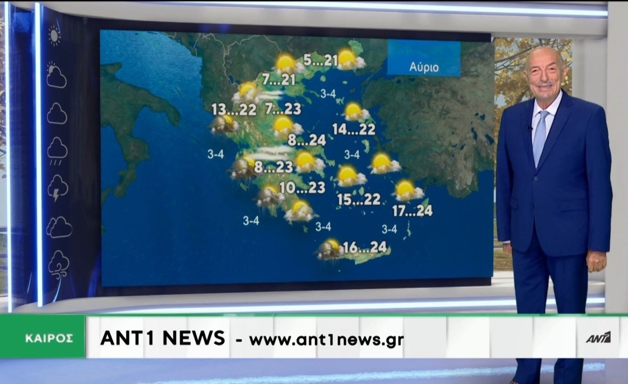 Η πρόγνωση καιρού του Τάσου Αρνιακού — 2 Νοεμβρίου 2025