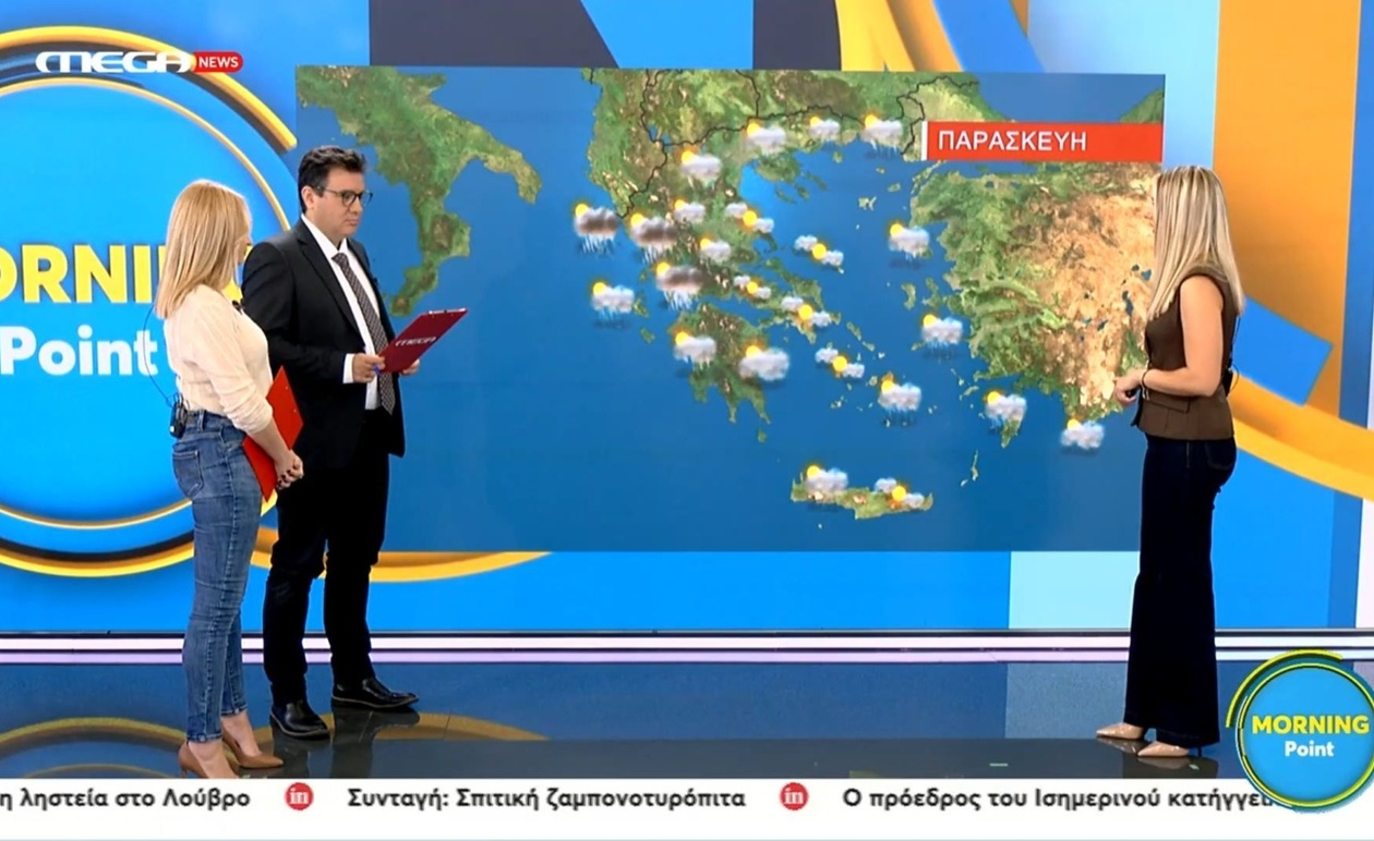 Η μετεωρολόγος Ελίνα Καρέτσου παρουσίασε την πρόγνωση του καιρού στο Morning Point