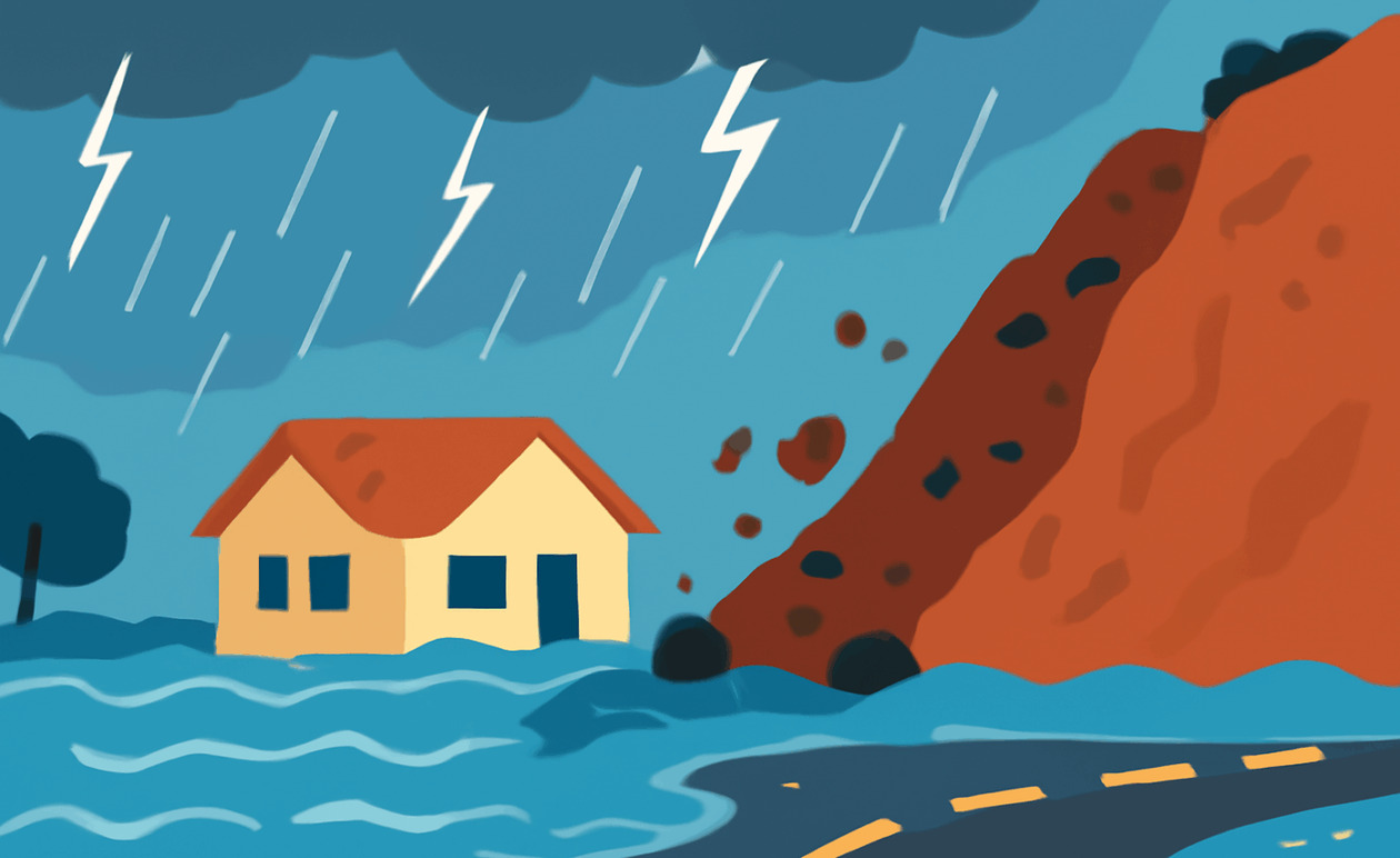 Κακοκαιρία: Πλημμύρες και κατολισθήσεις σε Κέρκυρα, Ήπειρο και Θεσσαλία