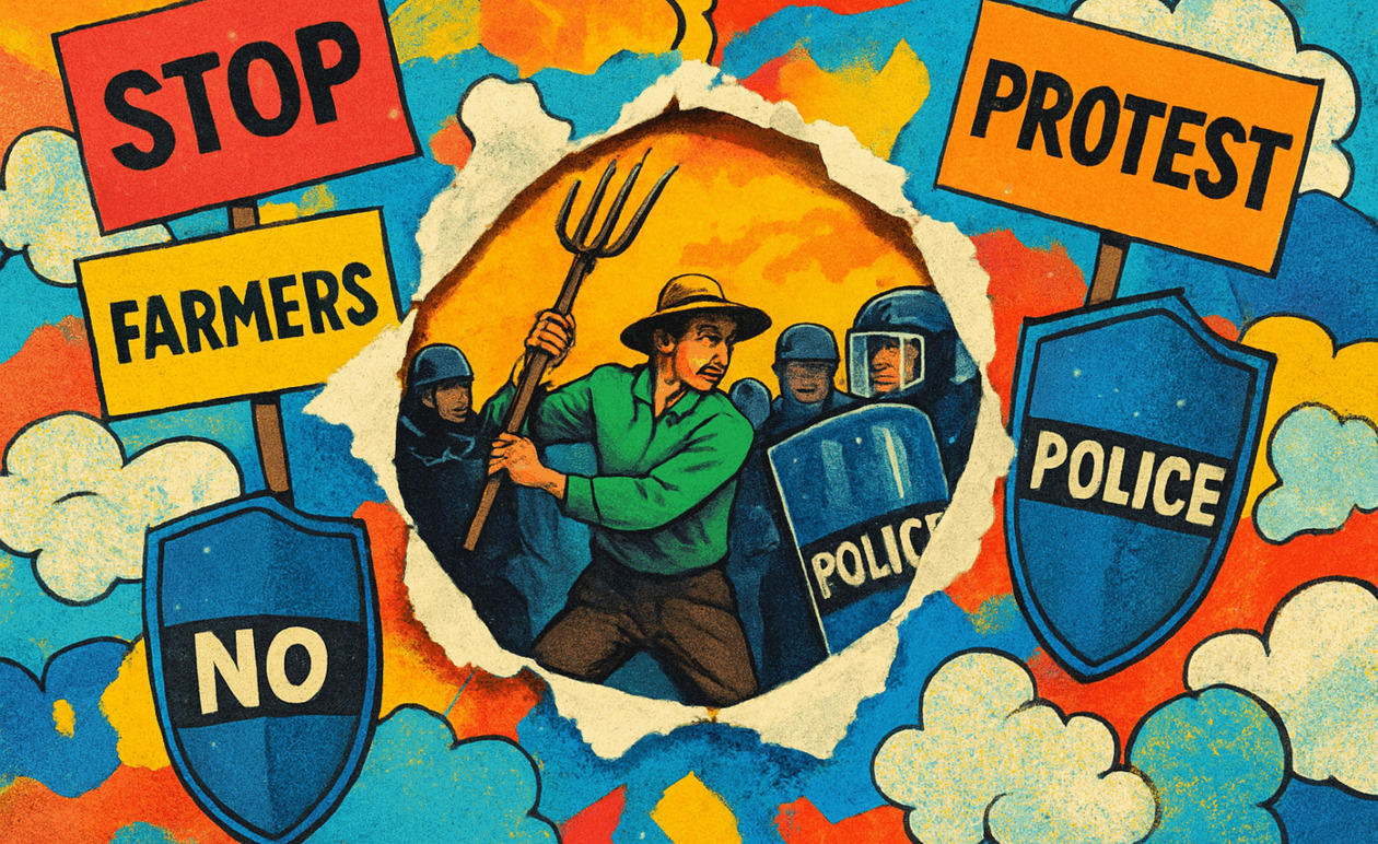 Θεσσαλονίκη: Επεισόδια αγροτών με ΜΑΤ στα «Πράσινα Φανάρια»