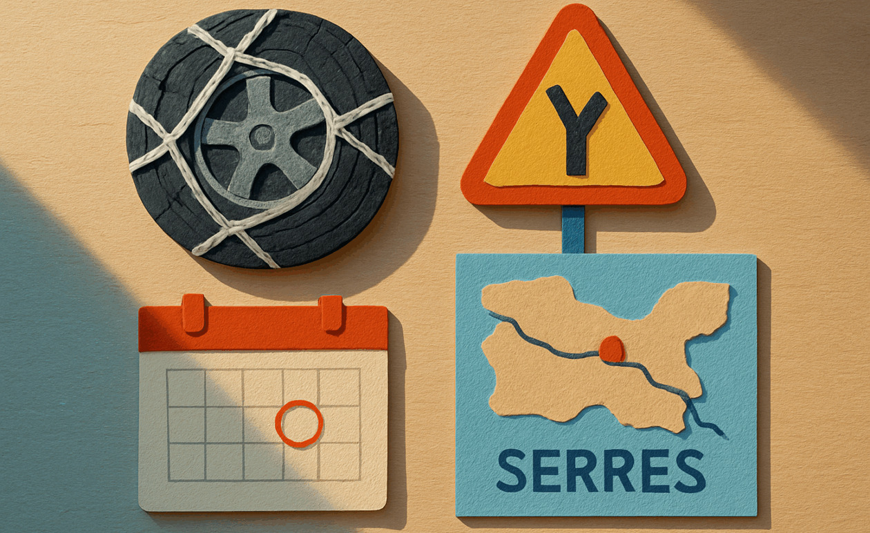 Σέρρες: Υποχρεωτικές οι αντιολισθητικές αλυσίδες από αύριο Πέμπτη 4 Δεκεμβρίου