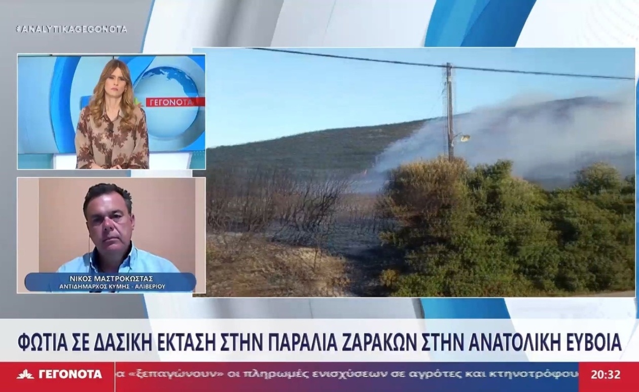 Ο Αντιδήμαρχος Κύμης-Αλιβερίου για την Κρίσιμη Πυρκαγιά στους Ζάρακες