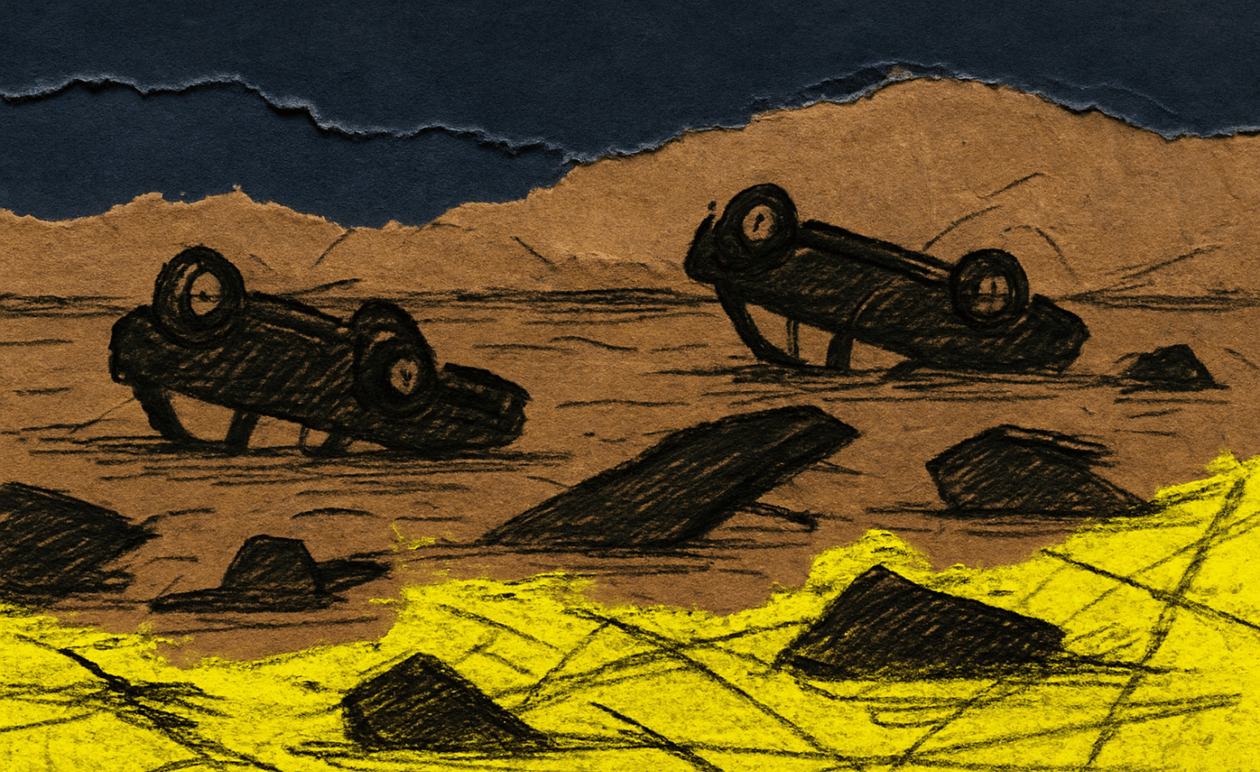 Κακοκαιρία Adel: Σοβαρά προβλήματα στη Θάσο με δρόμους και αυτοκίνητα να παρασύρονται