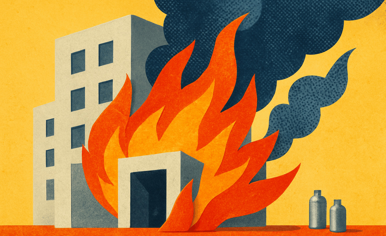 Θεσσαλονίκη: Εμπρηστική επίθεση με γκαζάκια σε πολυκατοικία στην Καλαμαριά