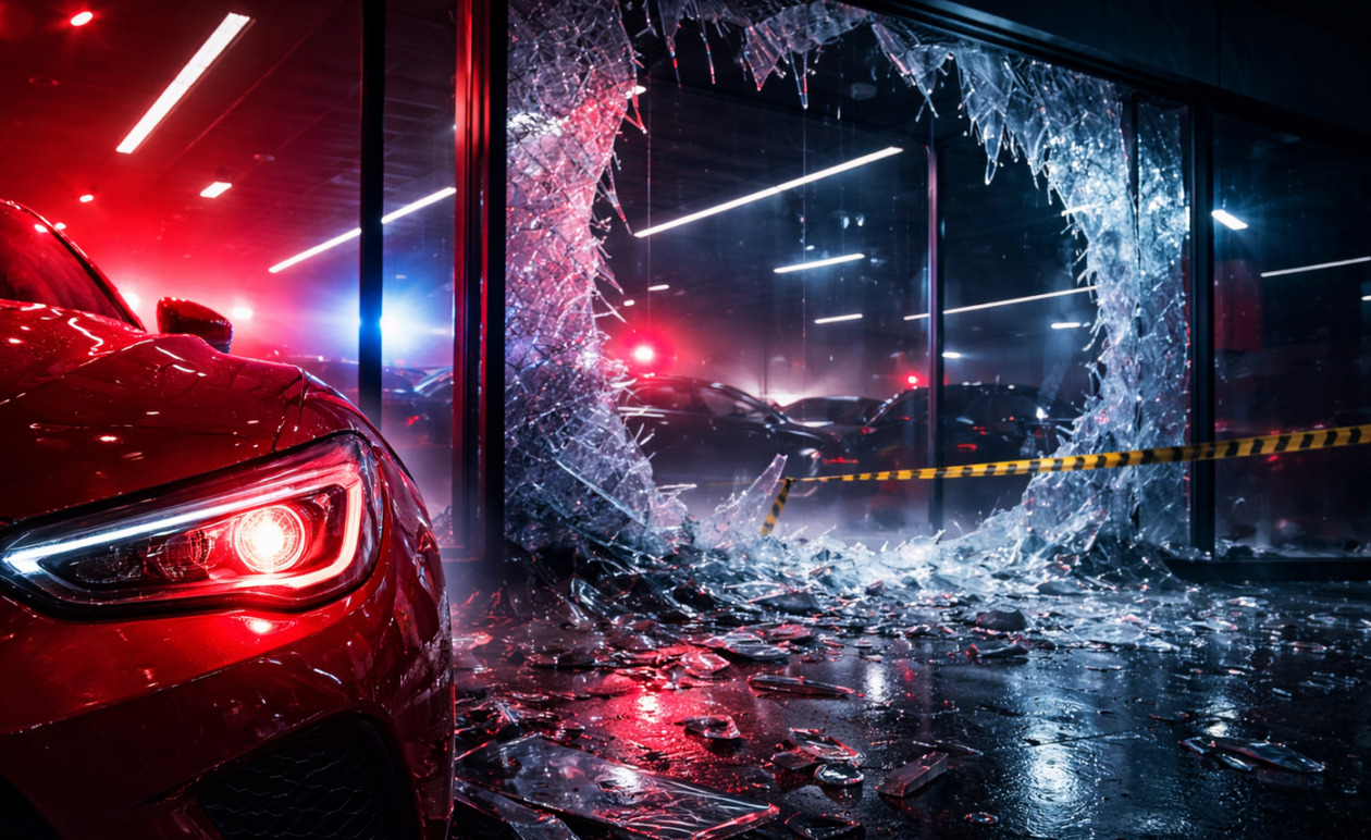 Αιγάλεω: Σύλληψη 21χρονου μετά από καταδίωξη και πρόσκρουση σε αντιπροσωπεία αυτοκινήτων