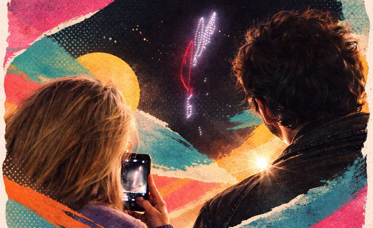 Ρενέ Στυλιαρά: Το εντυπωσιακό Drone Show που «φώτισε» τη Γλυφάδα για το νέο της βιβλίο