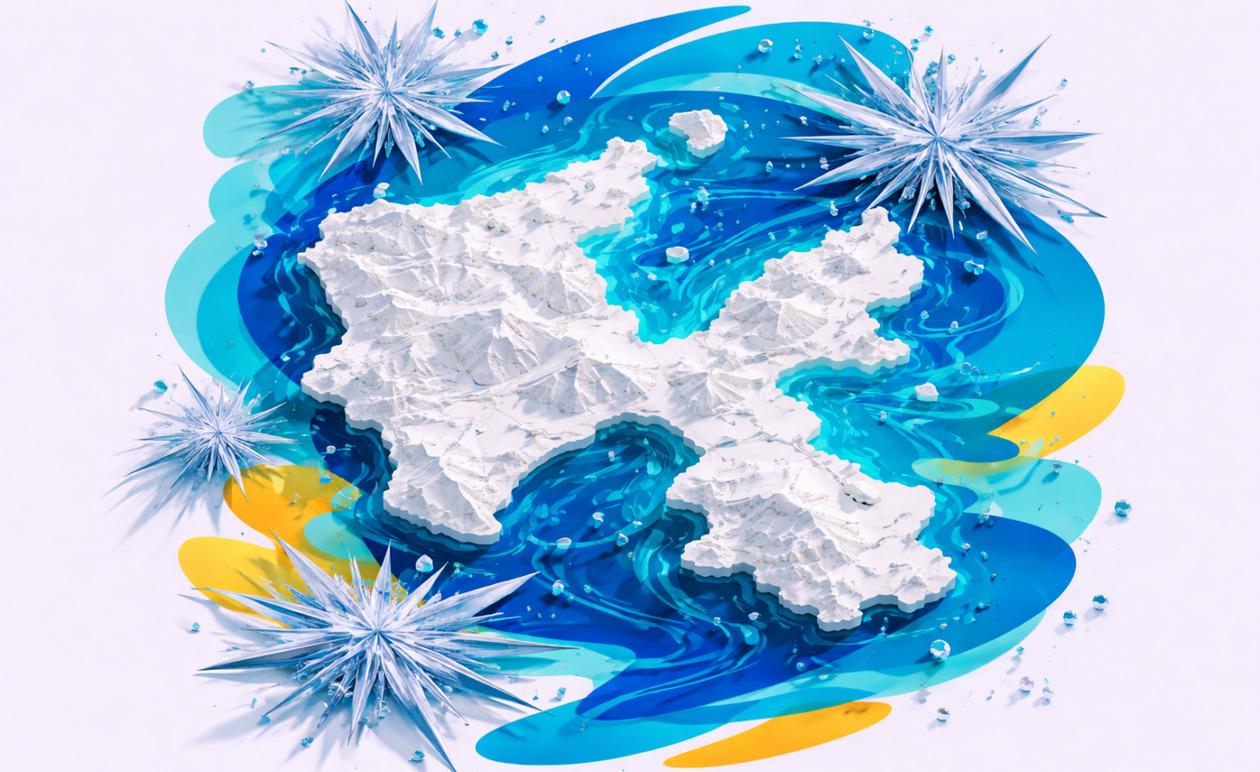 Λήμνος: Η εντυπωσιακή δορυφορική εικόνα με το 100% της χιονοκάλυψης από το διάστημα