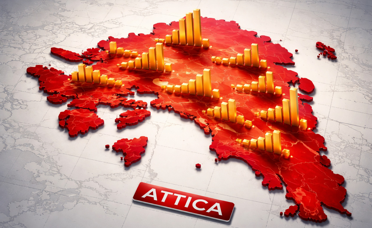 Κακοκαιρία: Οι οκτώ περιοχές της Αττικής που δέχθηκαν τον όγκο νερού ενός μήνα