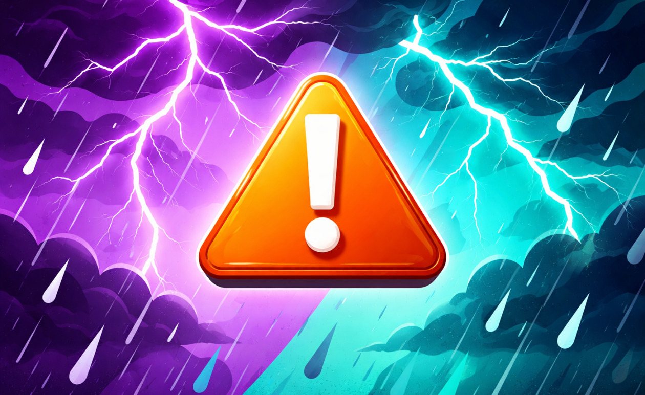 ΕΜΥ: Πορτοκαλί προειδοποίηση για ισχυρές καταιγίδες και θυελλώδεις ανέμους από το απόγευμα