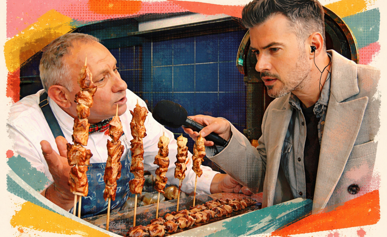 Γιάννης Τσιμιτσέλης: Το αιώνιο δίλημμα «σουβλάκι ή καλαμάκι» στην καρδιά της Θεσσαλονίκης