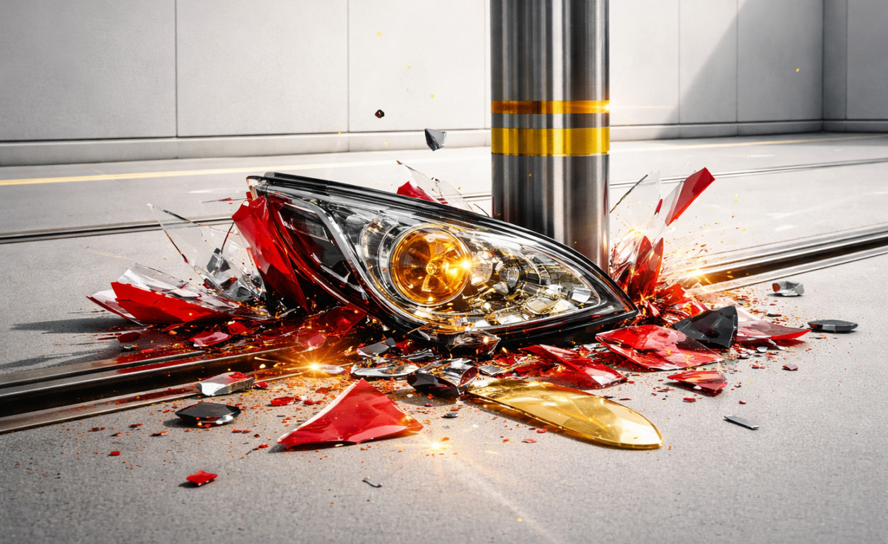 Νέα Σμύρνη: Βίντεο-ντοκουμέντο από τη σφοδρή σύγκρουση ΙΧ σε κολόνα του τραμ