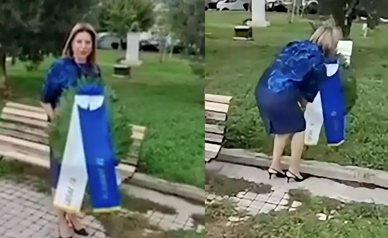 Η Καρυστιανού κατέθεσε τελικά μόνη της στεφάνι στη Θεσσαλονίκη για την 28η Οκτωβρίου