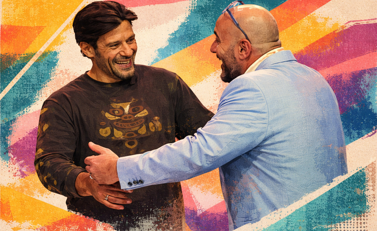 Στην αγκαλιά του Φάνη: Σωτήρης Καλυβάτσης και Γιώργος Σεϊταρίδης απόψε στον ΣΚΑΪ