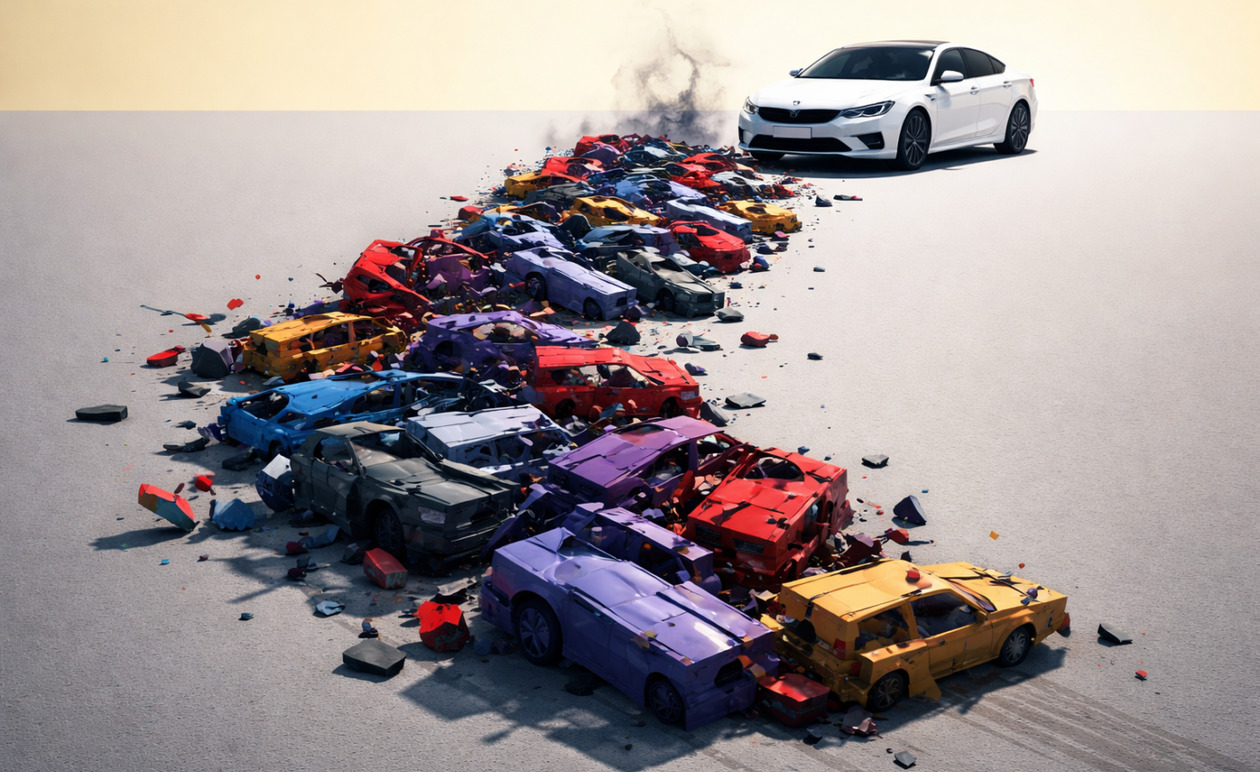 Θεσσαλονίκη: 24χρονη οδηγός υπό την επήρεια μέθης διέλυσε 15 αυτοκίνητα και ένα κατάστημα