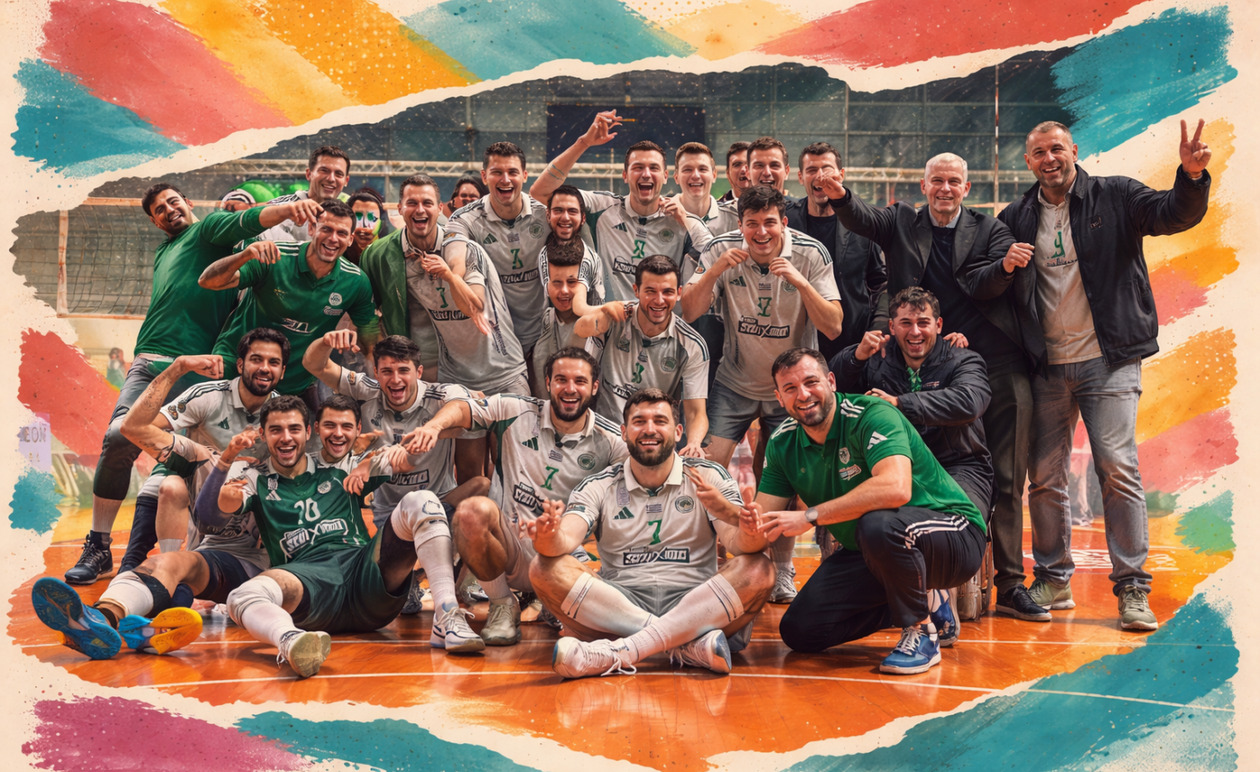 Παναθηναϊκός: «Διπλό» κορυφής με 3-0 επί του Μίλωνα στη Volley League