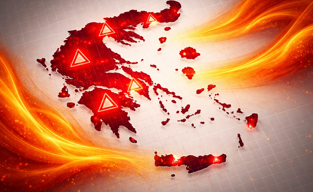 Κακοκαιρία: Κόκκινος συναγερμός για ισχυρές καταιγίδες και αφρικανική σκόνη σε πέντε περιφέρειες