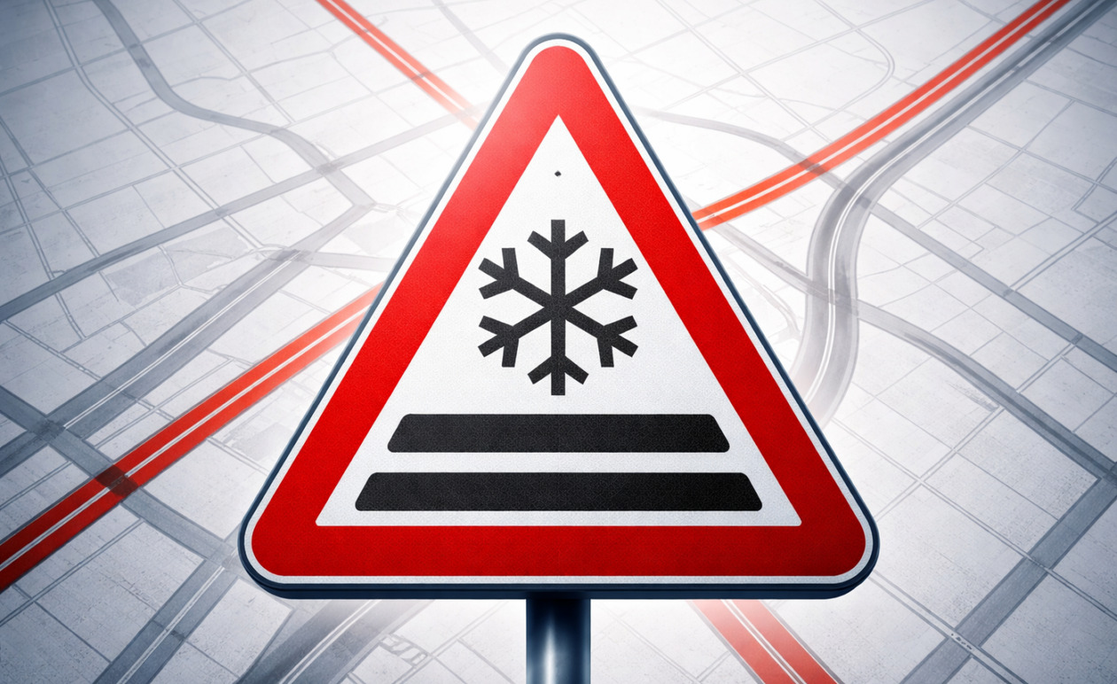 Ε-65: Απαγόρευση κυκλοφορίας φορτηγών και υποχρεωτικές αλυσίδες στο τμήμα Σοφάδων