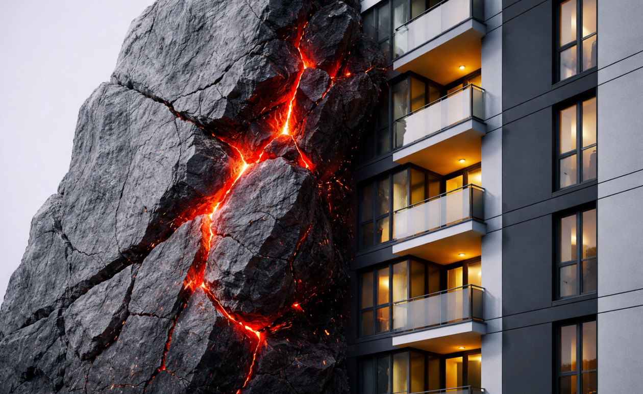 Θεσσαλονίκη: Κατέρρευσε βράχος δίπλα σε πολυκατοικία στις Συκιές – Ο κίνδυνος που αγνοήθηκε από το 2015