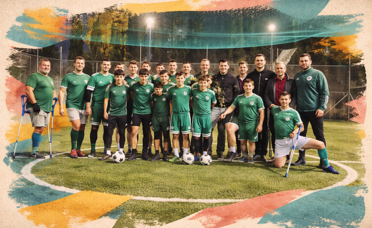 Παναθηναϊκός: Ο Γιώργος Καραγκούνης στο πλευρό της ομάδας ακρωτηριασμένων και της Κ15 futsal