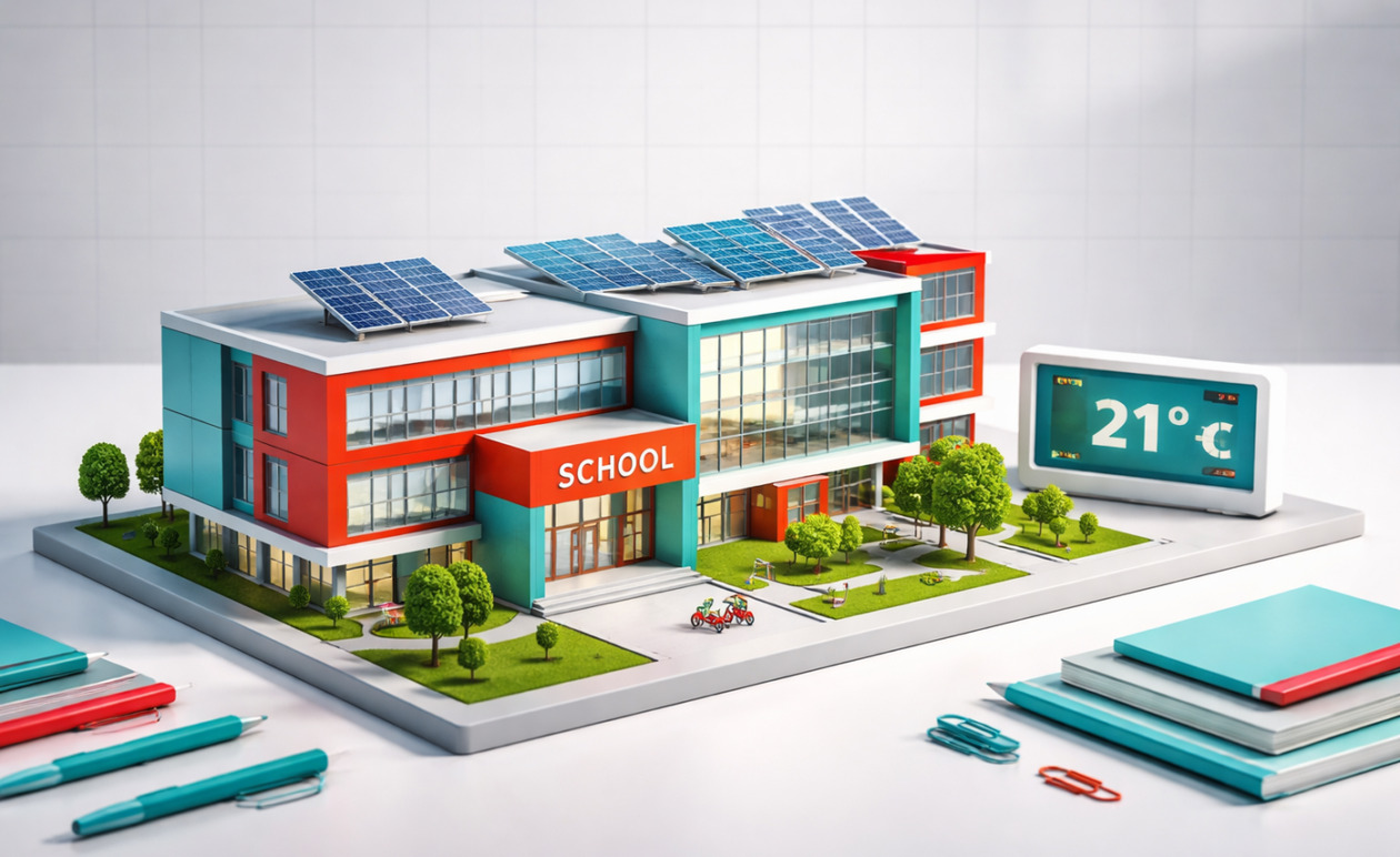 Τρίκαλα: Το πρώτο ενεργειακά αυτόνομο δημόσιο σχολείο διατηρεί σταθερά 21 βαθμούς Κελσίου