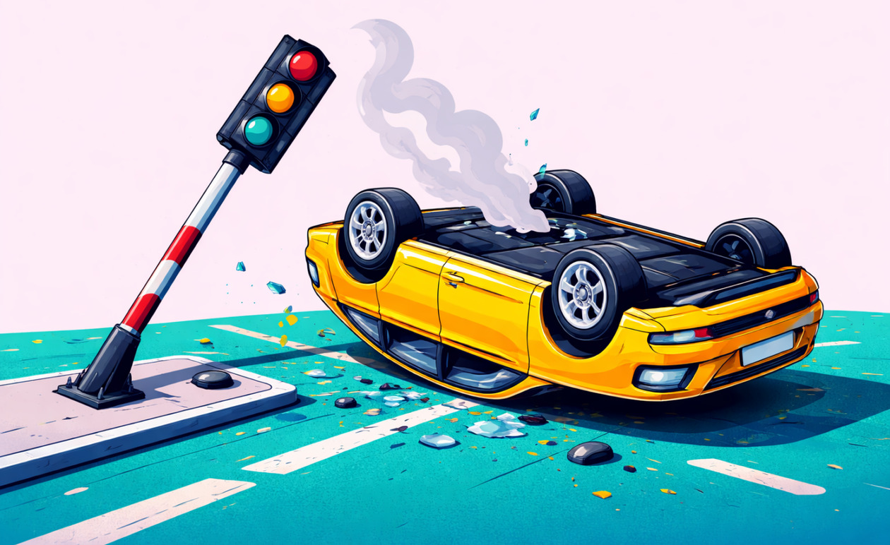 Θεσσαλονίκη: Τροχαίο με ανατροπή αυτοκινήτου στην Εγνατία – Ένας τραυματίας