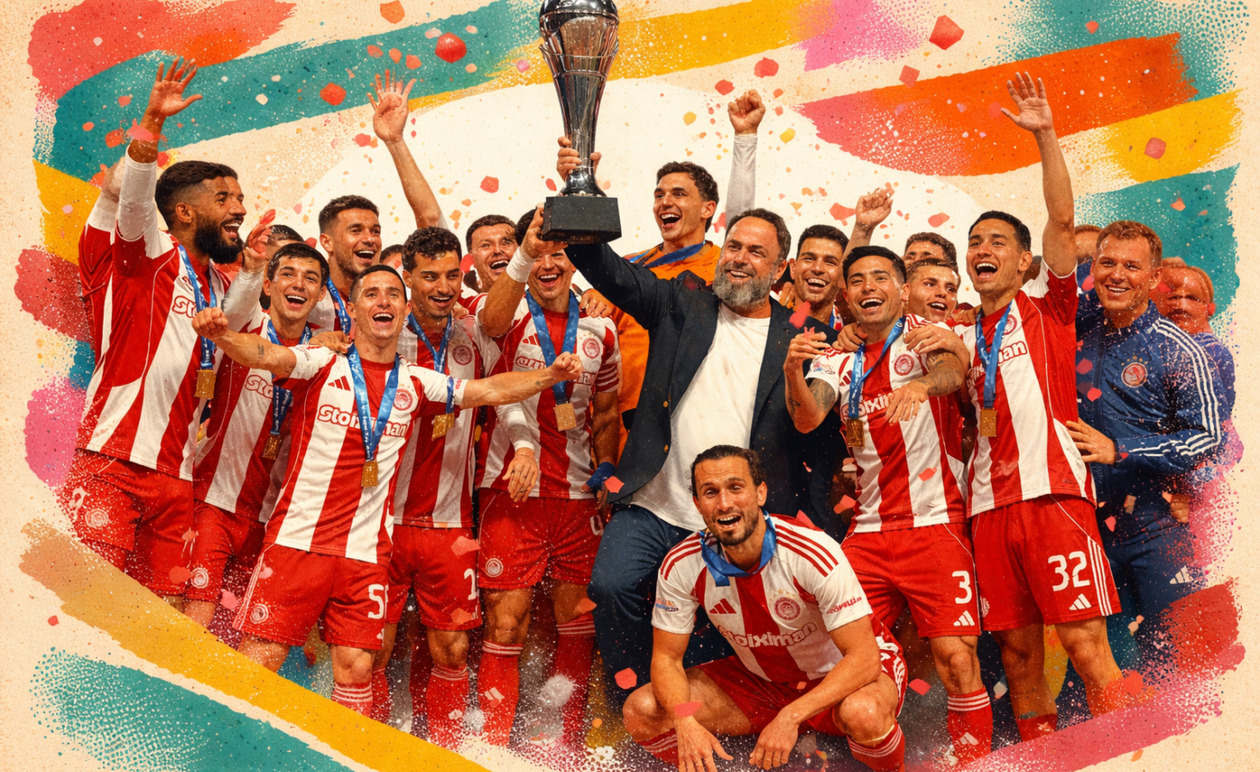 Ολυμπιακός: Σήκωσε το Super Cup με 3-0 επί του ΟΦΗ και ολοκλήρωσε το τρεμπλ στην Κρήτη