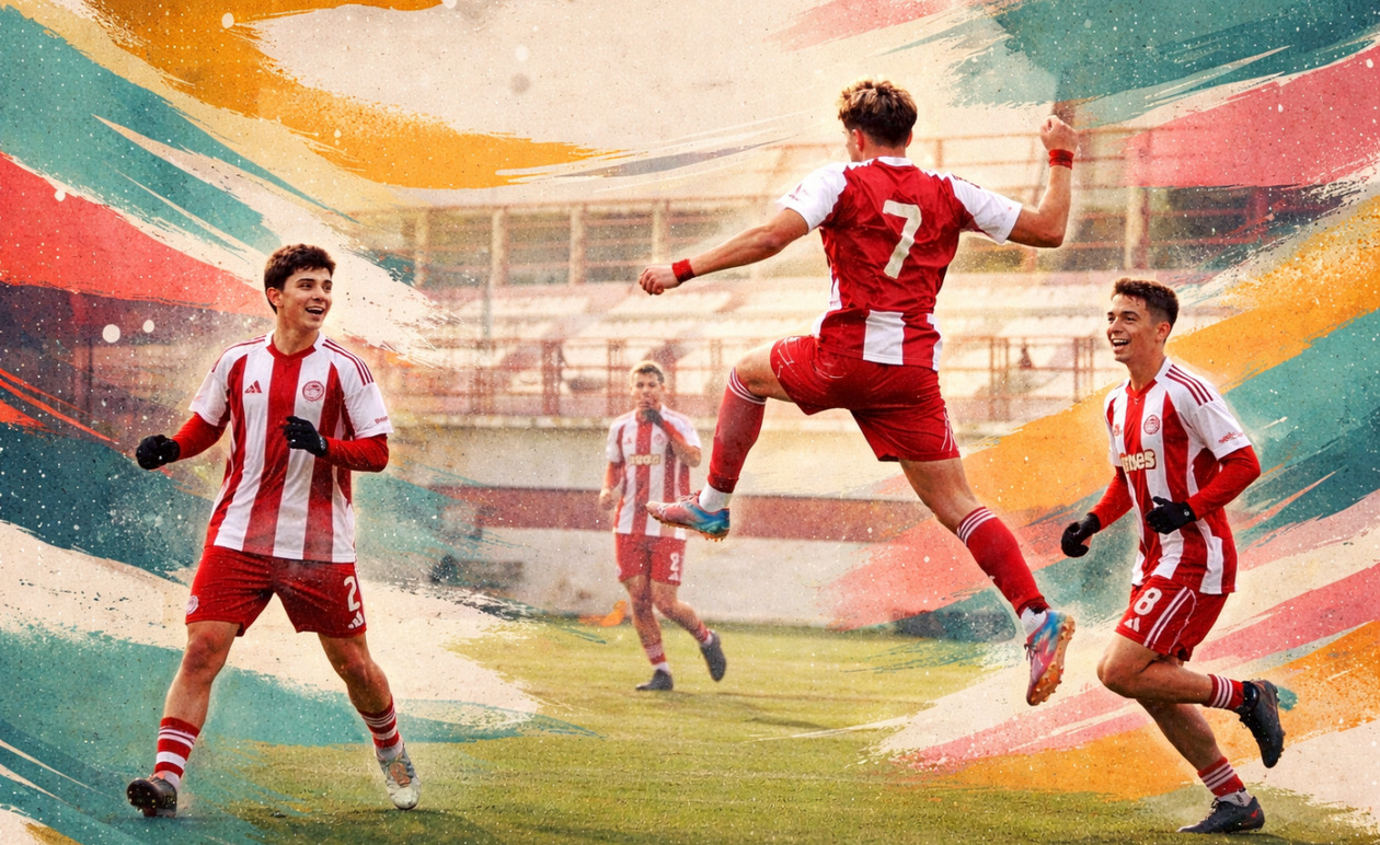 Παναιτωλικός – Ολυμπιακός Κ17 0-5: Ερυθρόλευκη καταιγίδα στο Αγρίνιο