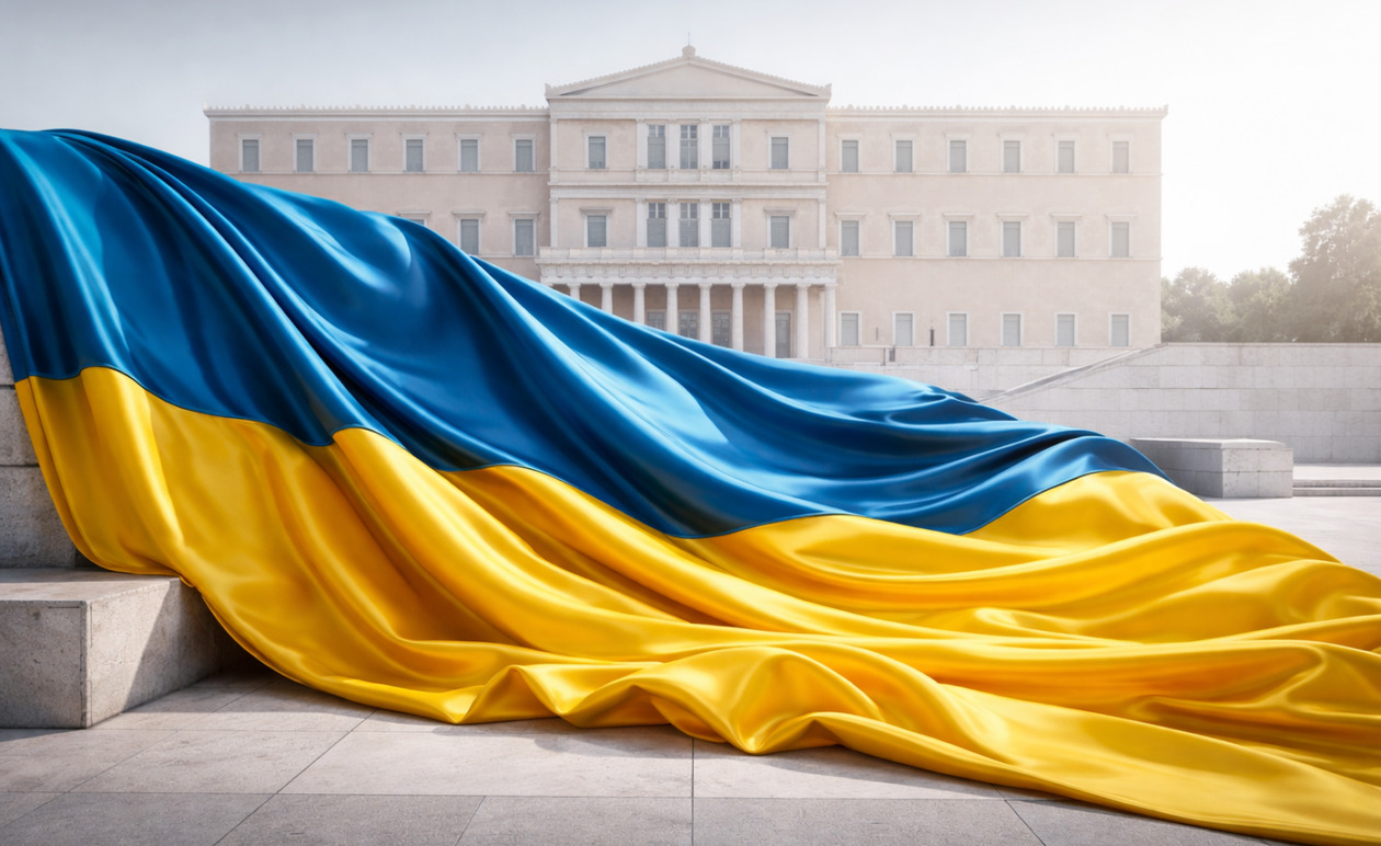 Ουκρανία: Συγκέντρωση αλληλεγγύης στο Σύνταγμα για τα τέσσερα χρόνια από τη ρωσική εισβολή