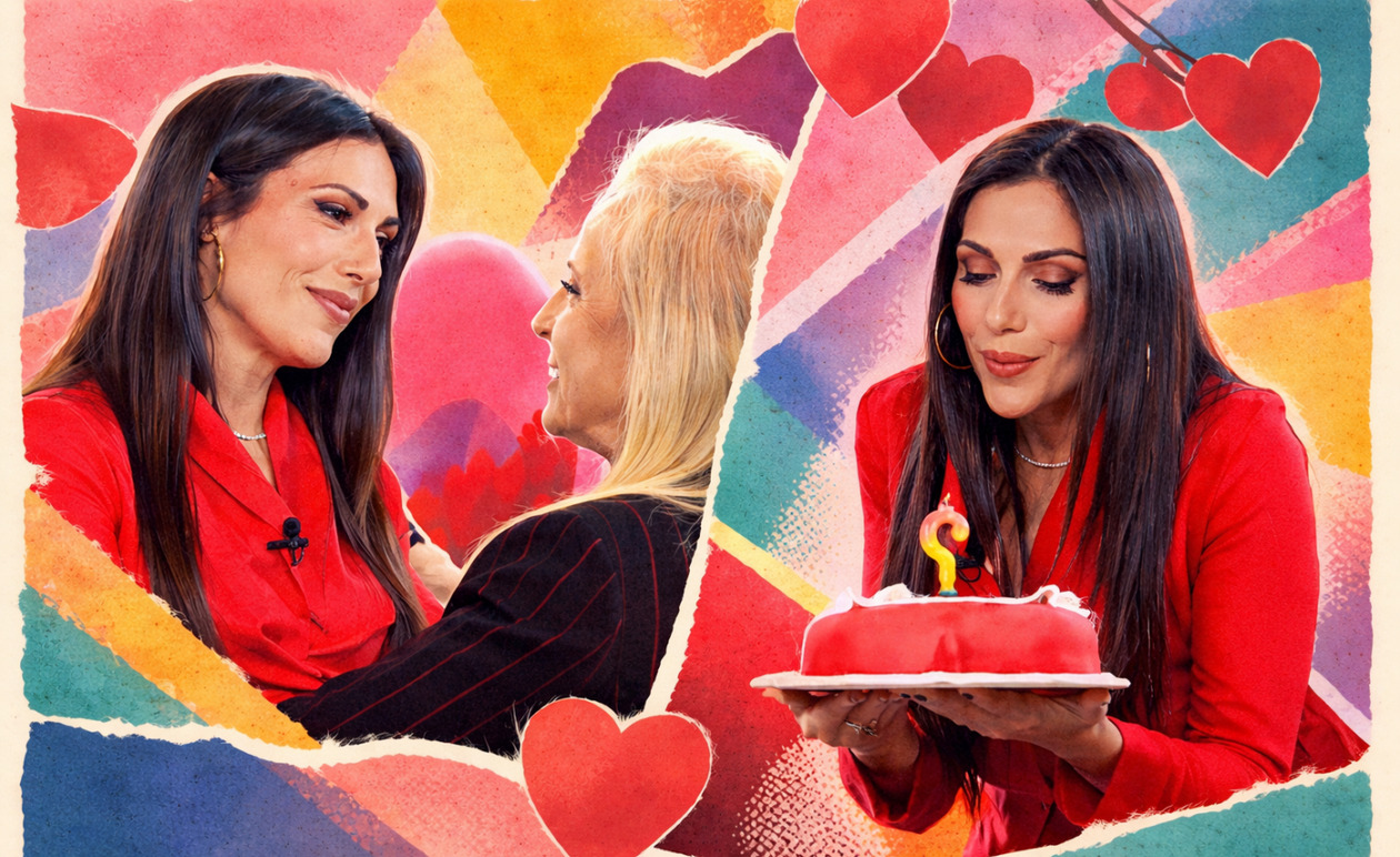 Ανθή Βούλγαρη: Η «ιστορική» έκπληξη της Ματίνας Παγώνη με τούρτα στον αέρα του Mega