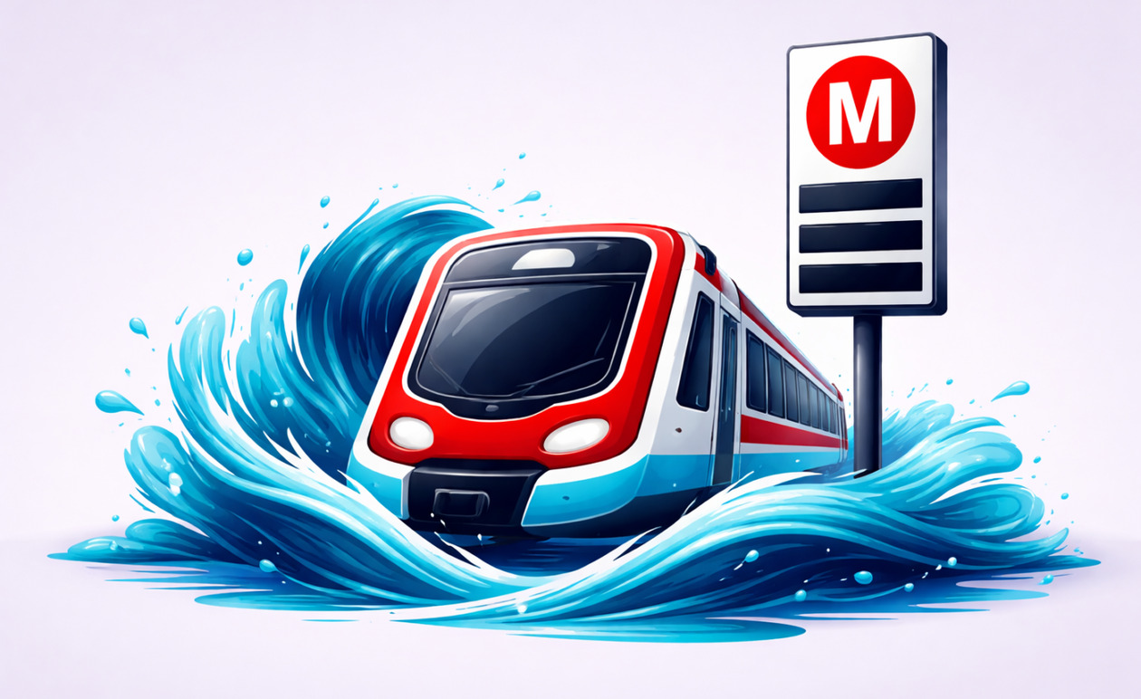 Κακοκαιρία στην Αττική: Διακοπή δρομολογίων στον ΗΣΑΠ και κλειστοί δρόμοι λόγω πλημμυρών