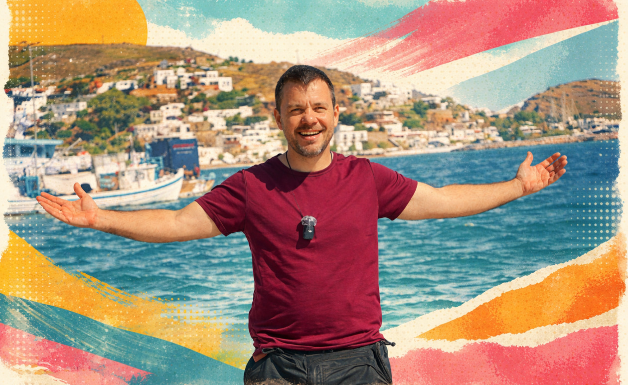 Happy Traveller: Ο Ευτύχης Μπλέτσας ανακαλύπτει τη θρησκευτική κατάνυξη και τις παραλίες της Πάτμου