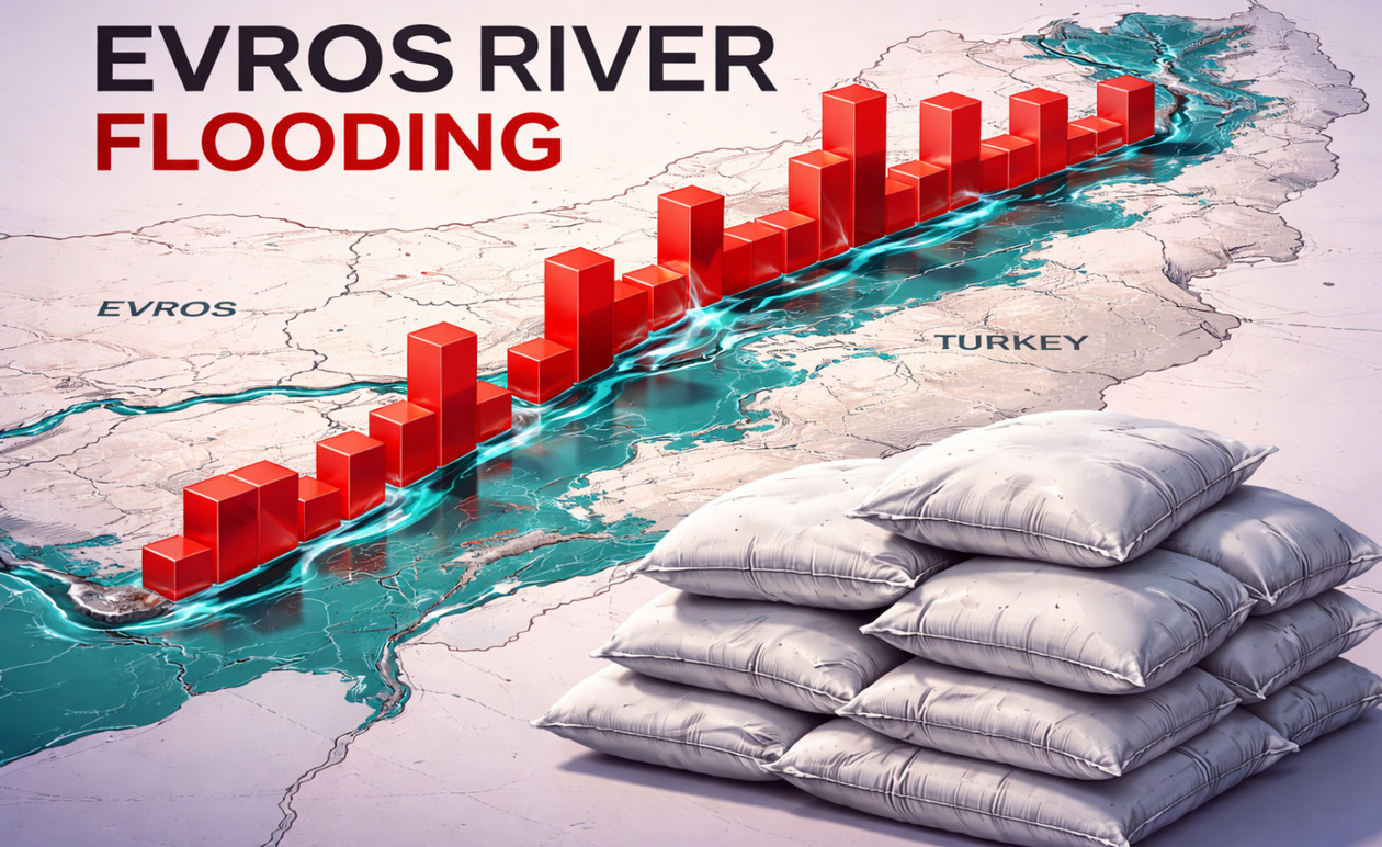 Έβρος: Σε κόκκινο συναγερμό το Σουφλί για τα αναχώματα – Πάνω από 150.000 στρέμματα πλημμυρισμένα