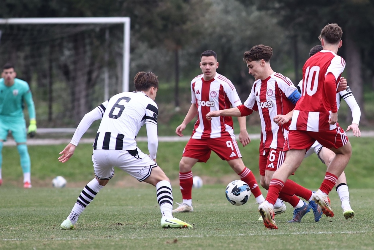 Ολυμπιακός Κ19: Ήττα με 3-1 από τον ΠΑΟΚ στα προημιτελικά του Κυπέλλου