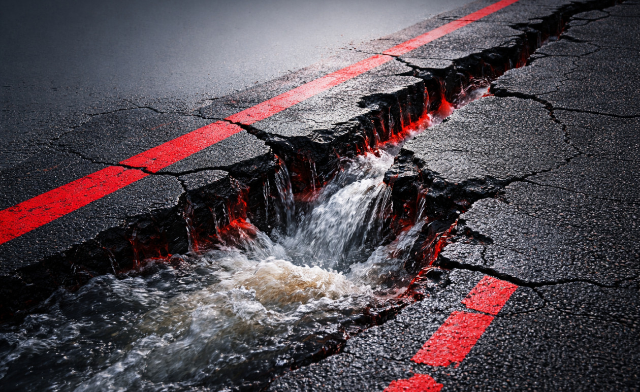 Μελίσσια: Διακοπή κυκλοφορίας στη λεωφόρο Δημοκρατίας λόγω καθίζησης οδοστρώματος