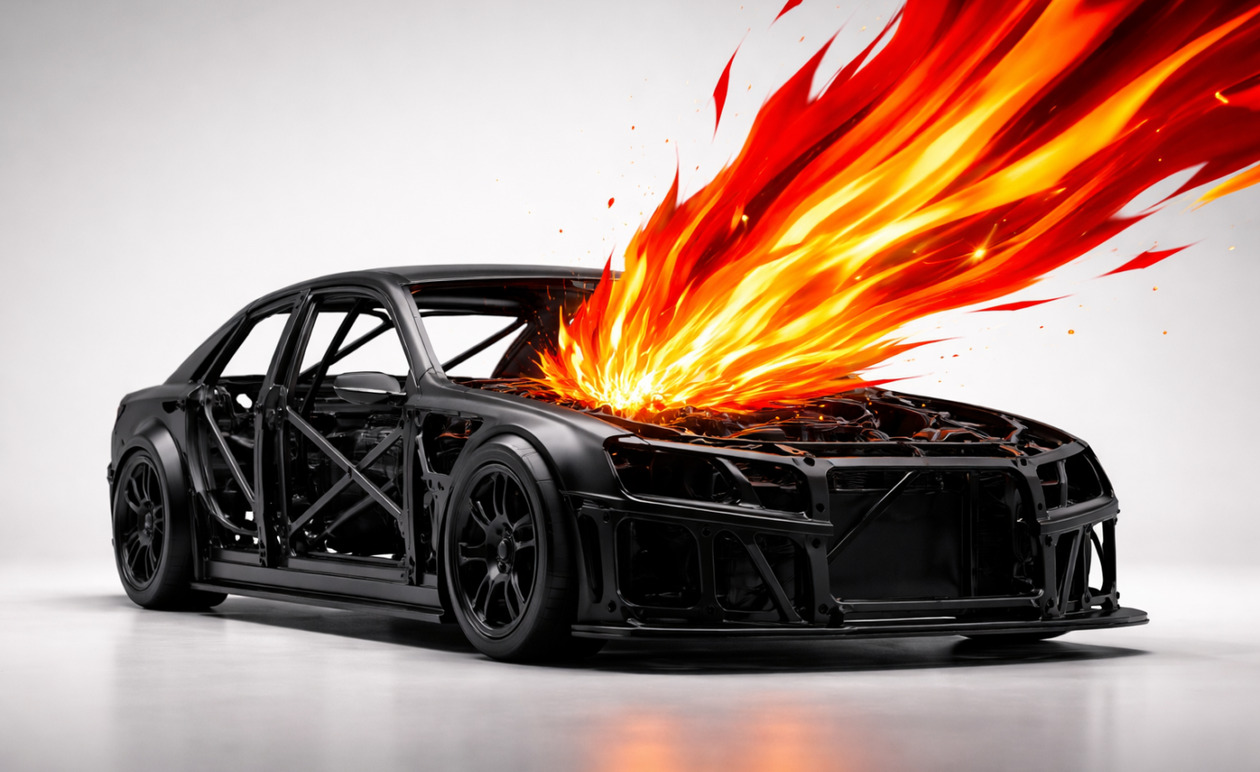 Φαιστός: Αυτοκίνητο καταστράφηκε ολοσχερώς από φωτιά στον Ζαρό