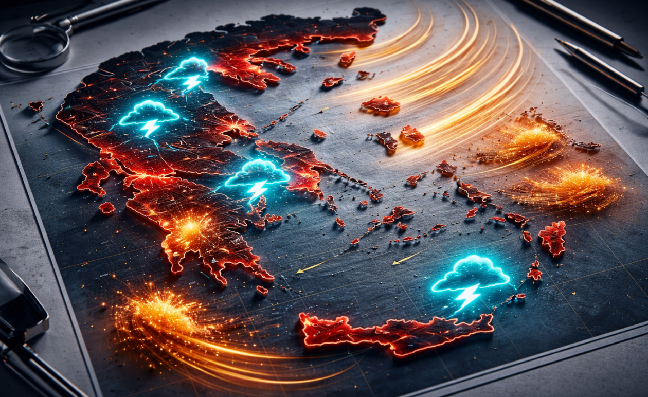 Meteo: Έρχονται λασποβροχές, καταιγίδες και θυελλώδεις άνεμοι – Η πρόγνωση για την Αττική