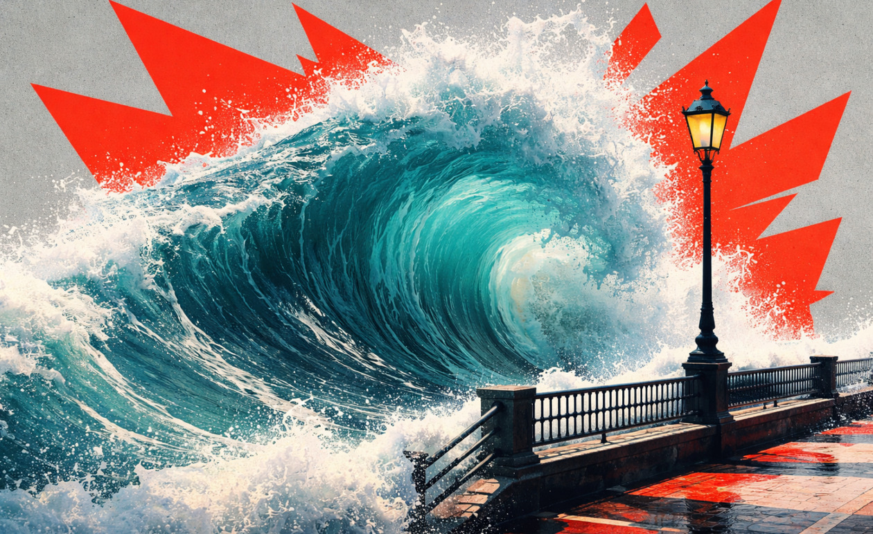 Θεσσαλονίκη: Η θάλασσα βγήκε στη στεριά από τους θυελλώδεις ανέμους – Πού εντοπίζονται τα σοβαρά προβλήματα