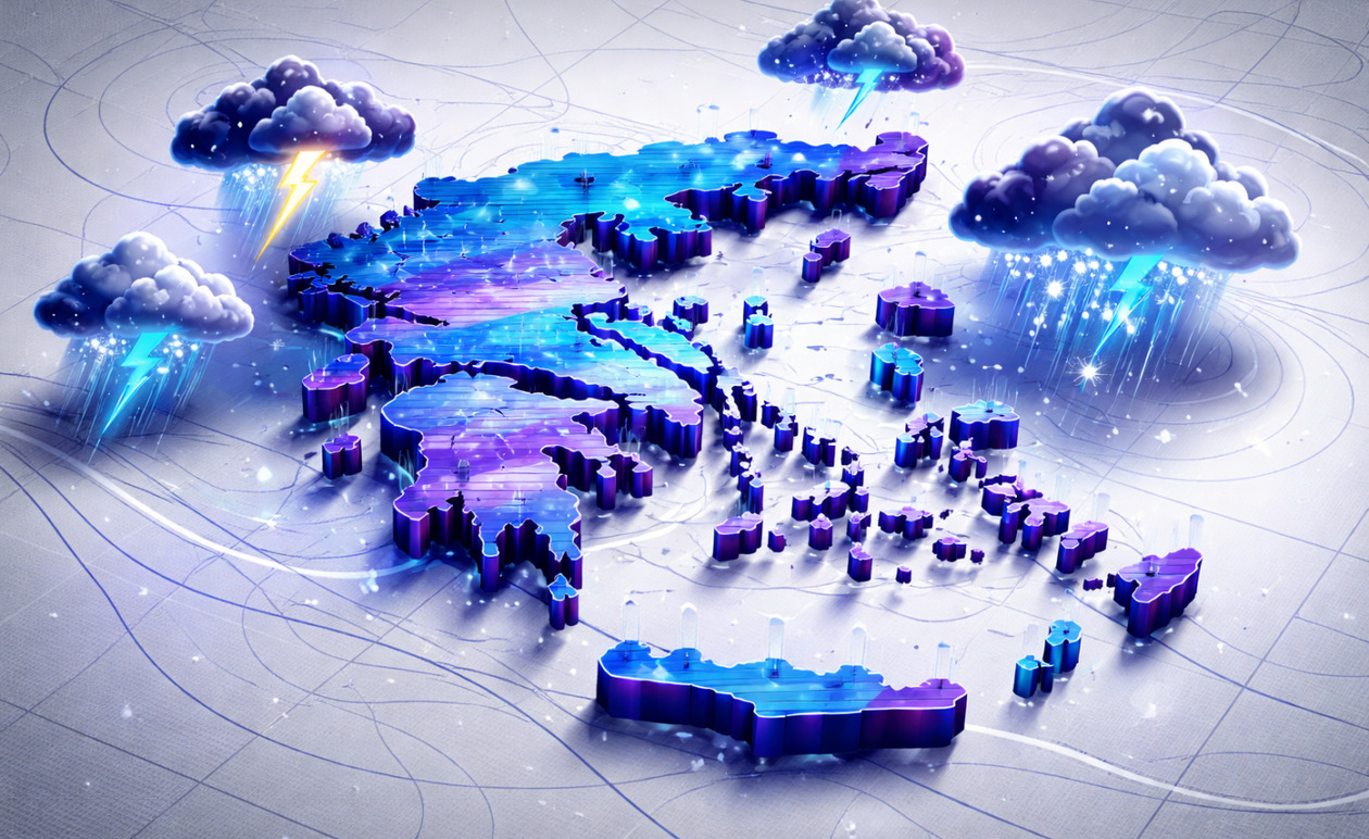 Έκτακτο δελτίο ΕΜΥ: Ισχυρές καταιγίδες, πυκνά χιόνια και θυελλώδεις άνεμοι για 48 ώρες