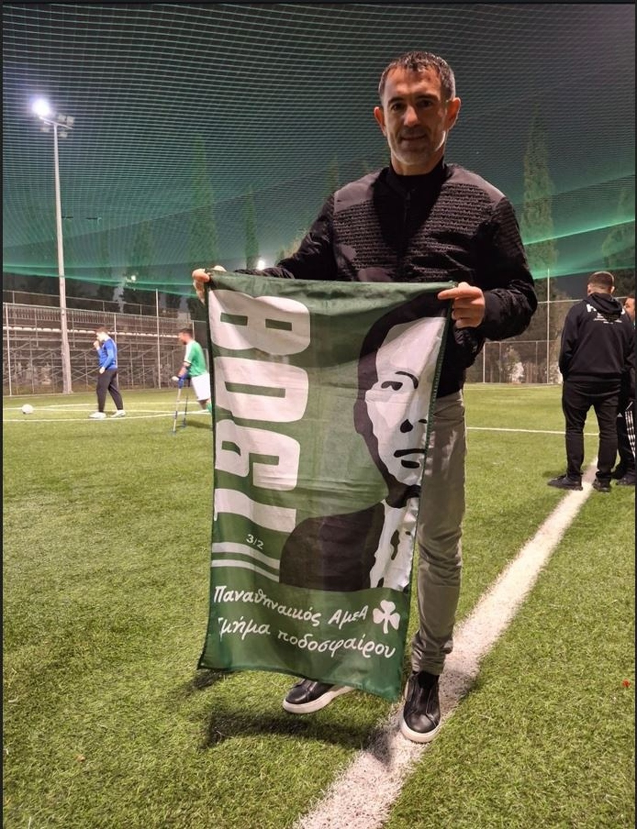 Παναθηναϊκός: Ο Γιώργος Καραγκούνης στο πλευρό της ομάδας ακρωτηριασμένων και της Κ15 futsal