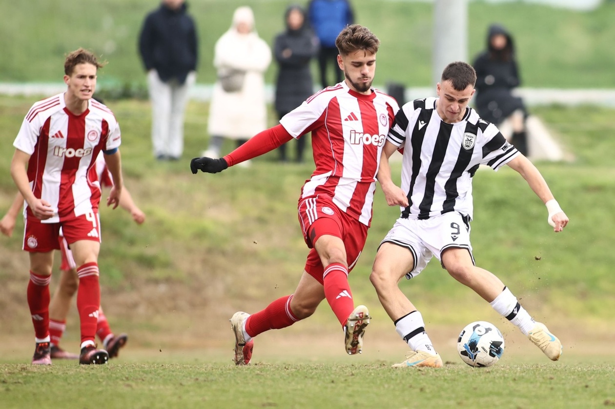 Ολυμπιακός Κ19: Ήττα με 3-1 από τον ΠΑΟΚ στα προημιτελικά του Κυπέλλου