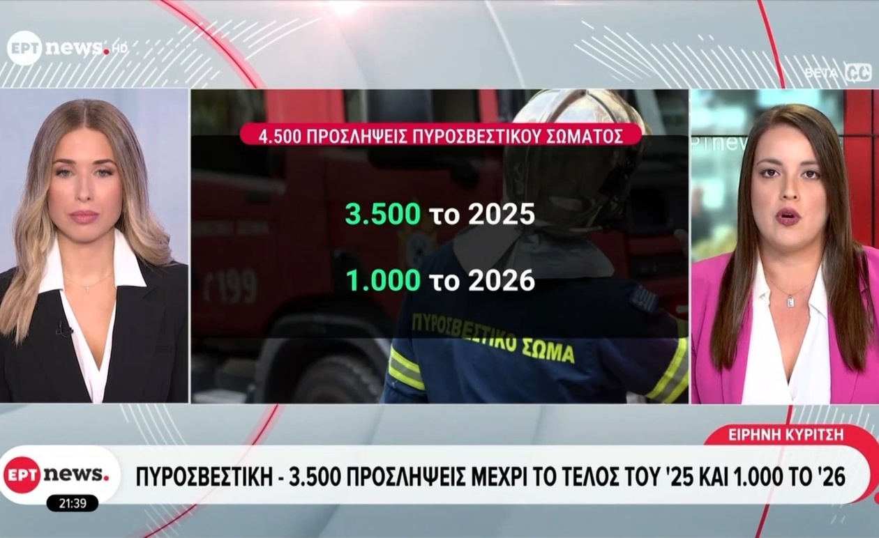 Ο σχεδιασμός για την ενίσχυση της Πυροσβεστικής με 3.500 προσλήψεις έως το 2025