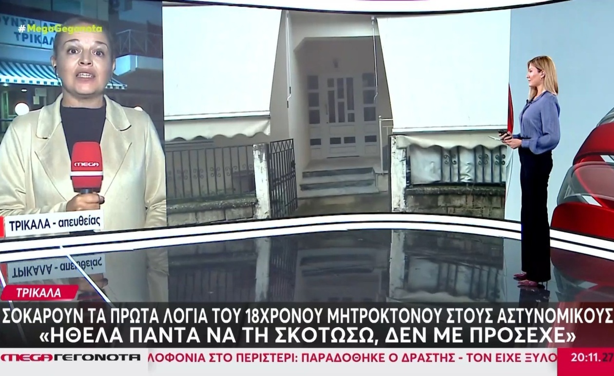 Τραγωδία στα Τρίκαλα: 18χρονος ομολογεί τη δολοφονία της μητέρας του