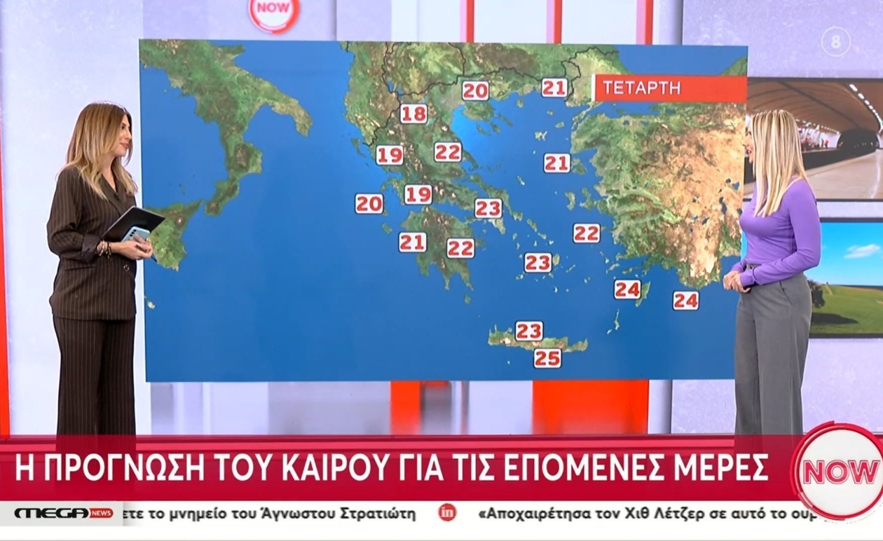 Μετεωρολογική Ανάλυση: Η Ελίνα Καρέτσου Παρουσιάζει την Πρόγνωση του Καιρού στην Εκπομπή «Now»